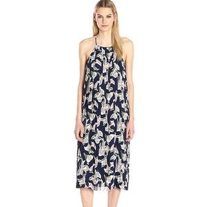J.O.A. pleated floral midi dress size xs